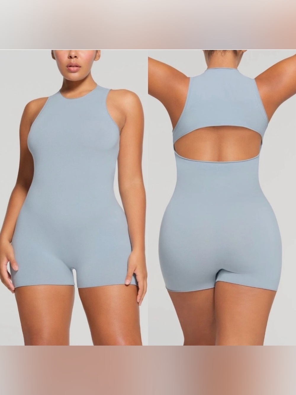 SKIMS Raw Edge Open Back Romper